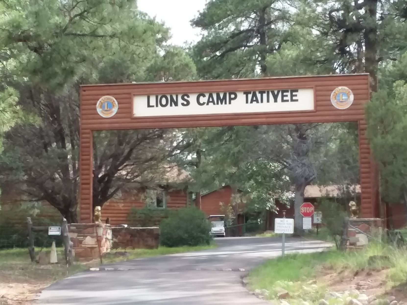 Camp Tatiyee sign